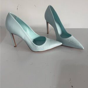 SCHUTZ Sky Blue Pointed Toe Heels